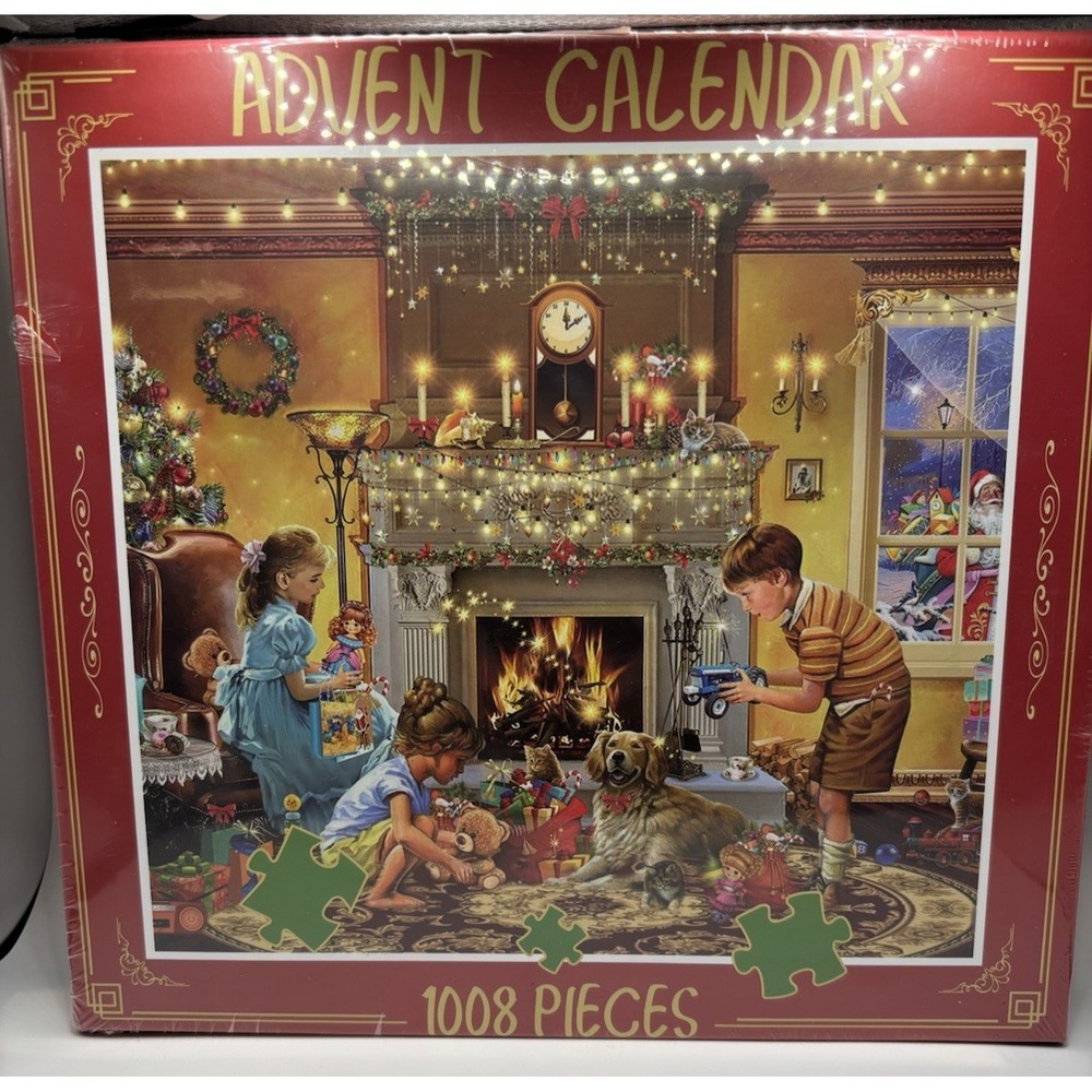Christmas Celebration Jigsaw Puzzle Advent Calendar  1008 Pieces 42 Pc A Day NEW